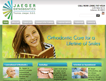 Tablet Screenshot of jaegerorthodontist.com